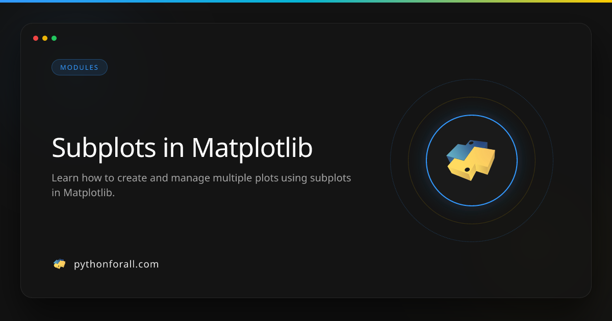 Subplots in Matplotlib | PythonForAll