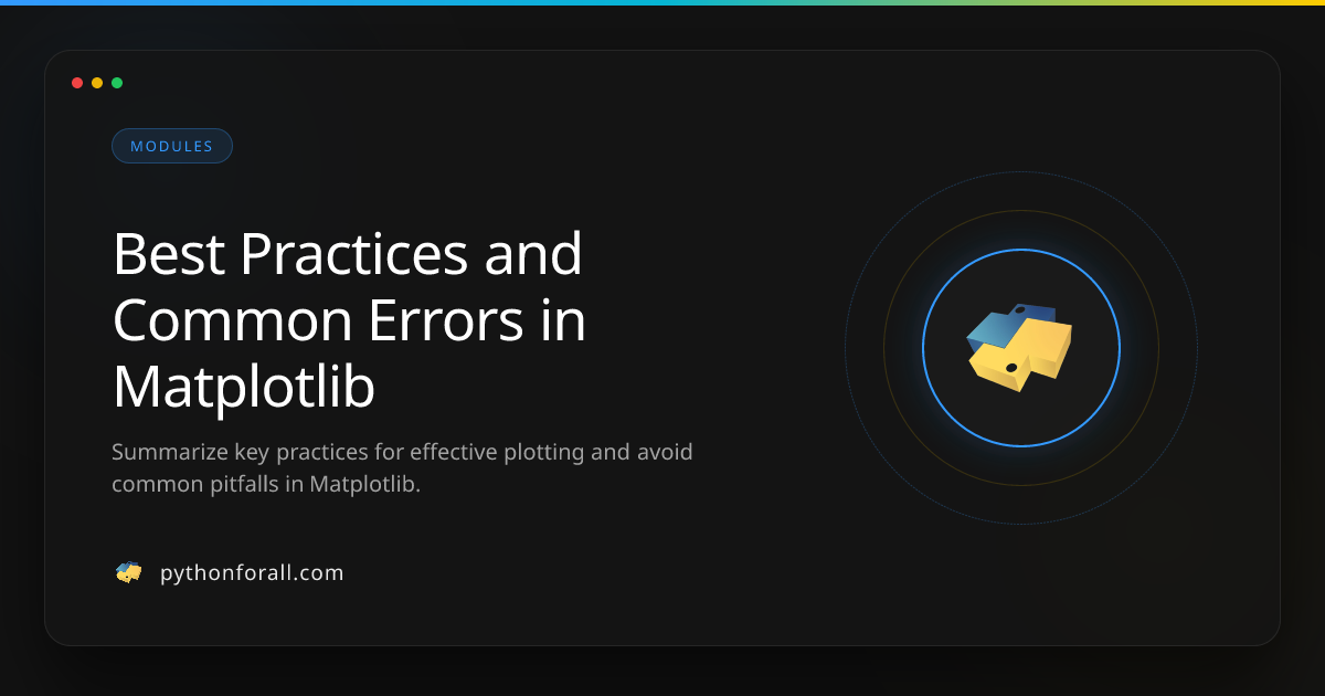Best Practices and Common Errors in Matplotlib | PythonForAll