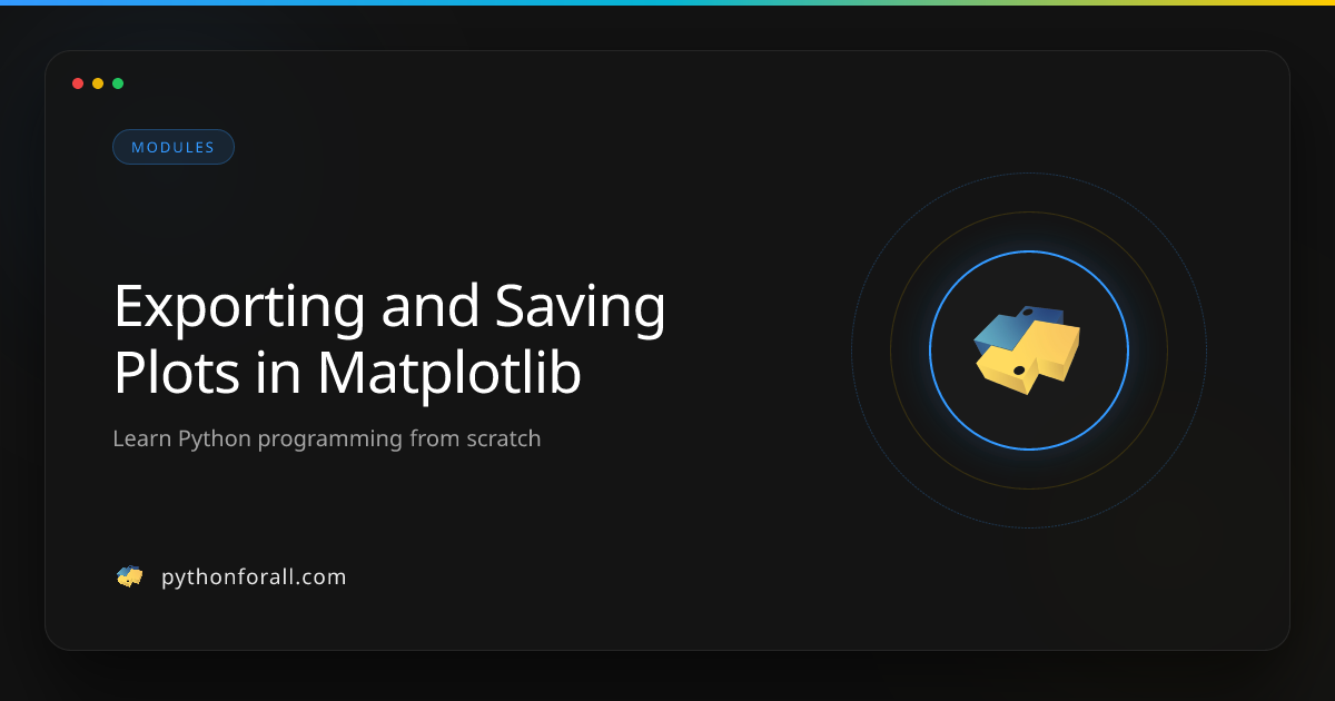Exporting and Saving Plots in Matplotlib | PythonForAll