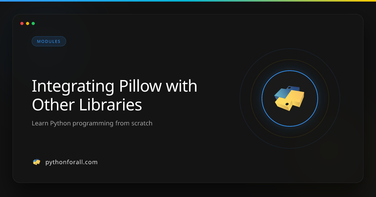 Integrating Pillow with Other Libraries | PythonForAll